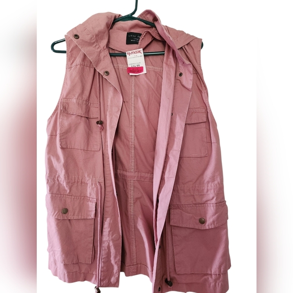 Love Tree Blush Pink Utility Vest - Picture 3 of 4